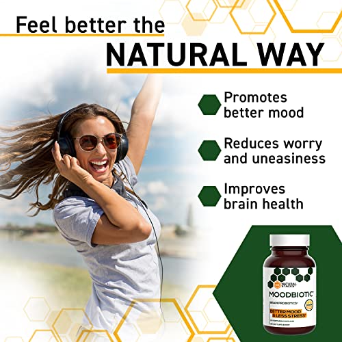 Natural Stacks Gaba (60Ct) And Moodbiotic Probiotics (30Ct) For Deep Relaxation, Calmness, Better Mood, Gut Health - 3Rd Party Lab Tested, Gluten-Free, Highly Bioavailable, Paleo-Friendly #TOP7