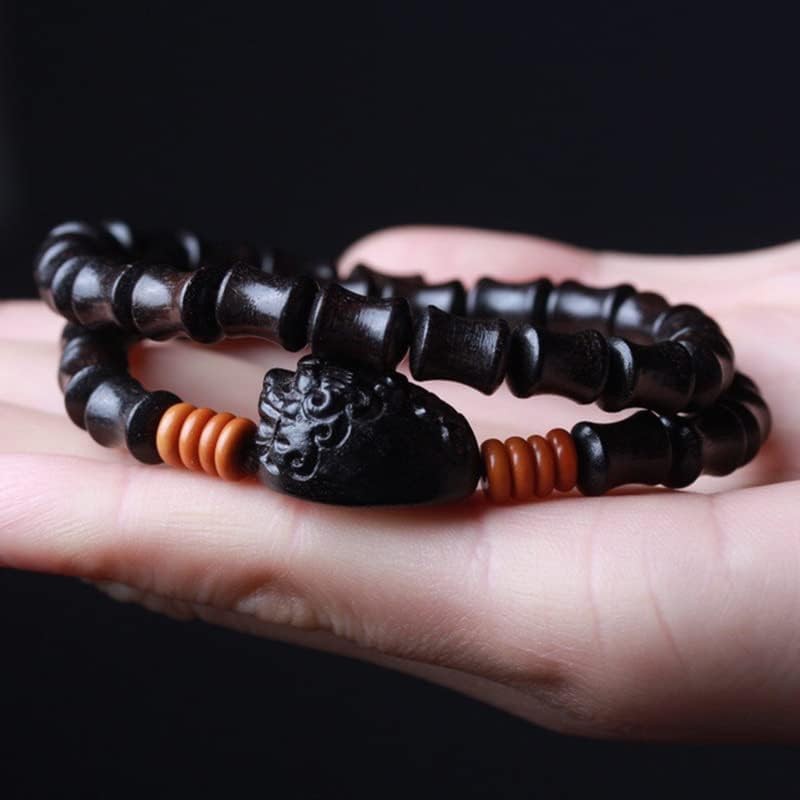 黑檀竹节款貔貅手链手串文玩装饰念珠装饰7×9男女款(7×9 * 35颗)