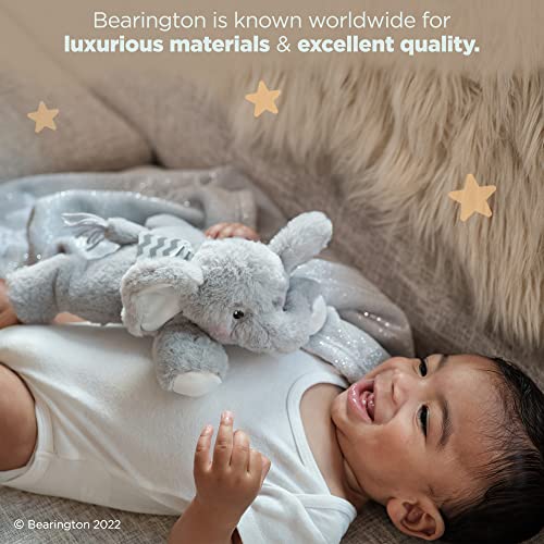 Bearington Baby Lil’ Spout Rattle: 8-Inch Plush Stuffed Gray Elephant Rattle, Shaker Toy With Soft Plush Fur, Floppy Ears And Satin Bow; Makes A Perfect Gift For Baby Shower Or First Birthday #TOP3