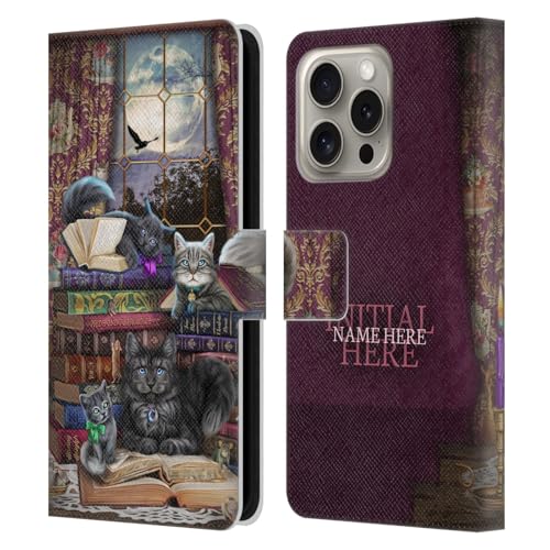 Coque iPhone 16 Pro Chats et Livres étui portefeuille personnalisé Brigid Ashwood