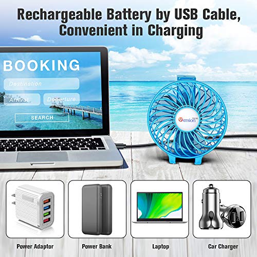 VersionTECH. Mini ventilador portátil, ventilador de mesa USB, pequeno ventilador de mesa portátil p