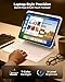 TSQQST for iPad Pro 11 Inch Case (M5/M4,2025/2024) with Keyboard, Magnetic Stand with Removable Case, Multi-Touch Trackpad, Pencil Holder, 7-Color Backliht, Contact Connector, White