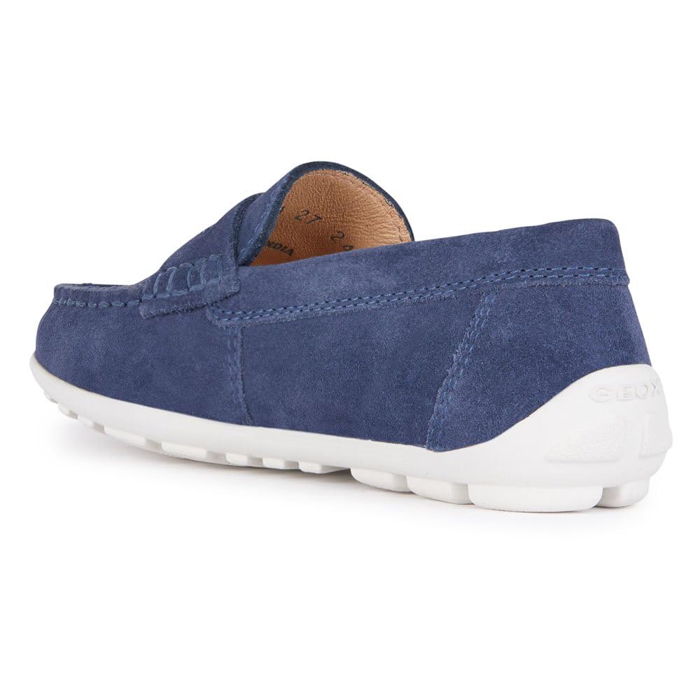 Geox J New Fast Boy A, Mocassini, Navy White, 34 EU