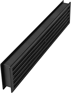 17.7 x 3.6 Inch Black Plastic Door Vent Cover