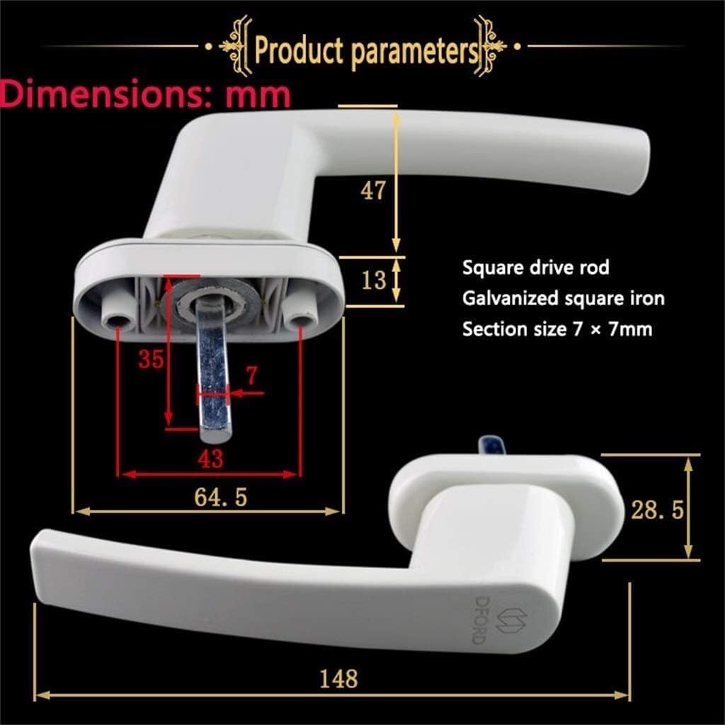 Window Locks Handles for upvc Windows Lock, Plastic Steel Door and Swing Drive Two-Point On The Link Rod