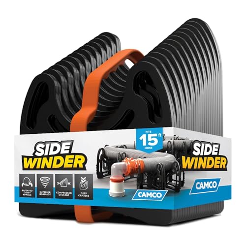 Camco Sidewinder 15-Ft RV Sewer Hose Support - Features Flexible Telescoping Design for Avoiding Obstacles & Deep Cradles Secure RV Sewer Hose - Out-of-the-Box Ready & Folds for RV Storage (43043) by Camco - Used condition - US$42.76
