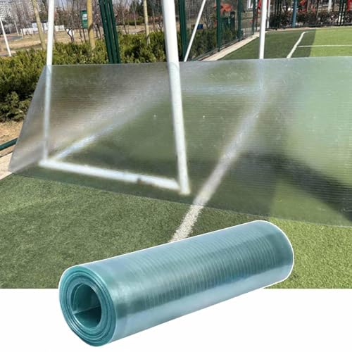 Lámina De Policarbonato para Techos De 0.8mm,Planchas De Fibra De Vidrio,Panel para Techo Impermeable Resistente UV,Lámina De Plástico De Repuesto para Invernadero,Fácil De Doblar Y Cortar,W×L-1.2x3m
