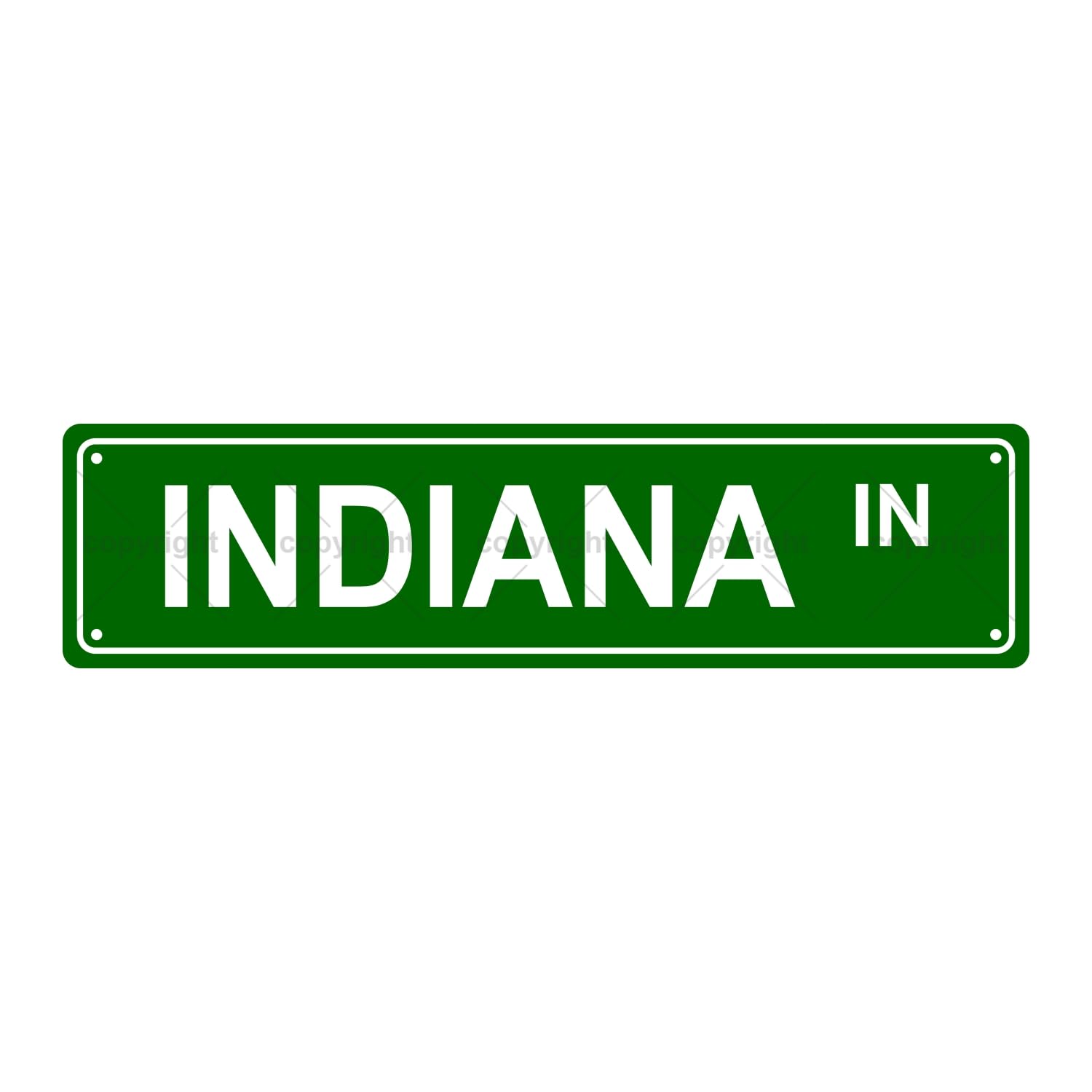 Indiana in American States and Territories Metal Tin Street Sign Bar Cafe Garage Cave Home Room Wall Bathroom Farmhouse Garden Porch Patio Decor,4x16 Inch