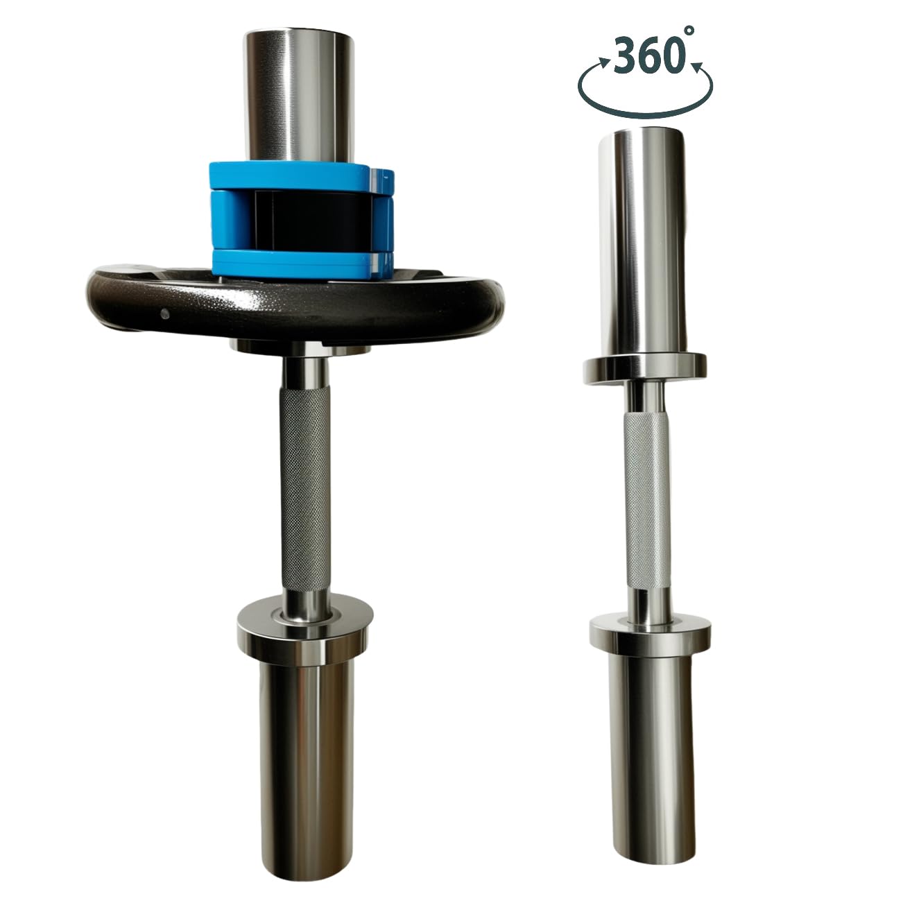 Barre d'haltères olympique de 50 mm, barres d'haltères réglables pour plaques de poids, poids d'haltères de 40,6 cm, idéal pour la salle de sport à la maison et la musculation