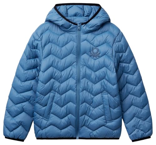 United Colors of Benetton Giubbotto 2twdcn04v Chaqueta, Turquesa, 150 cm para Niños