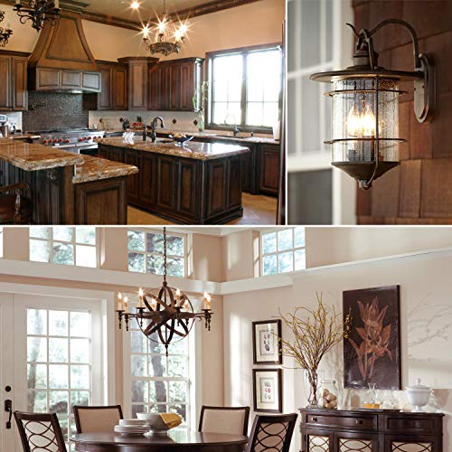 Luxrite 4W Vintage Candelabra Led Bulbs Dimmable, 400 Lumens, 3000K Soft White, Led Chandelier Light Bulbs 40W Equivalent, Clear Glass, Filament Led Candle Bulb, Ul Listed, E12 Base (12 Pack) #TOP5