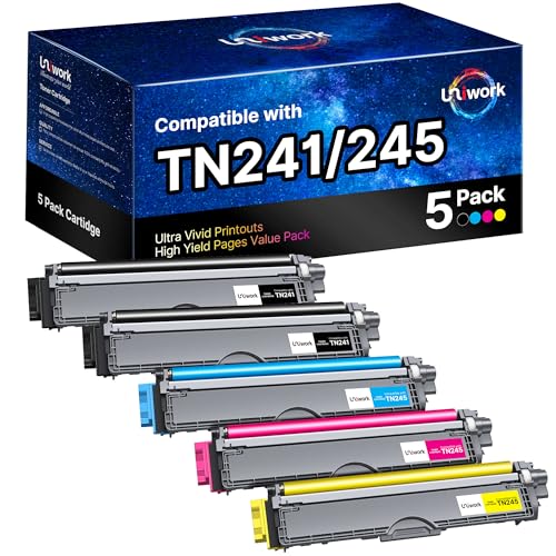 TN241 TN245 Toner Kompatibel für Brother MFC-9332CDW Toner DCP-9022CDW MFC-9142CDN HL-3142CW HL-3152CDW HL-3140CW MFC-9140CDN MCF-9342CDW HL-3172CDW MFC-9142CDN MFC-9342CDW (5er-Pack)