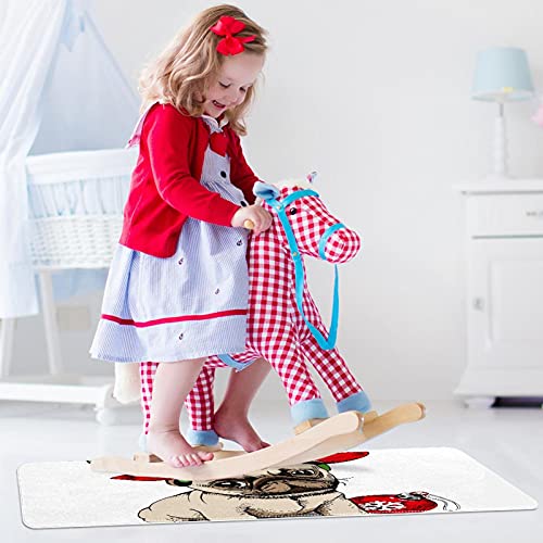 Tapis de porte de Noël motif chiot antidérapant entrée garage - 5