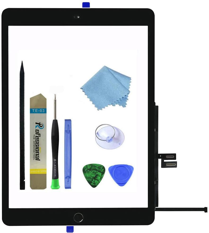 Zentop for iPad 9 2021 9th Generation Touch Screen Digitizer Replacement A2602 A2603 A2604 A2605 with Home Button Camera Bracket Pre-Installed Adhesive Tool Repair Kit