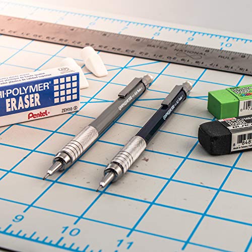 Image of Pentel GraphGear 500 Mechanical Drafting Pencil, (0.5mm), Fine Line, Black Barrel, Pack of 4 (PG525BP4A)