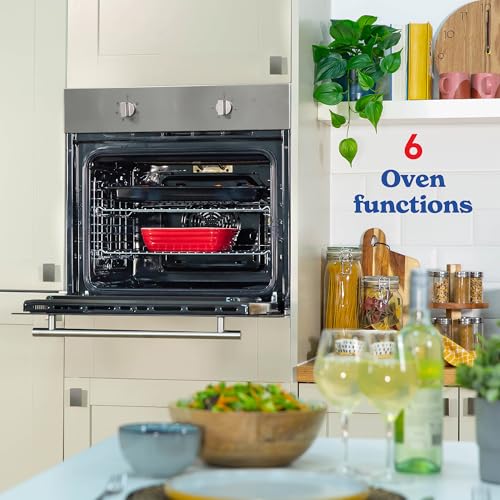 Russell Hobbs 70L, 60cm Wide, Single Electric Built-in Fan Oven and Grill in Stainless Steel, 6 Oven Functions, RHFEO7004SS - Image 5