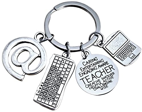Kit's Kiss Computer Teacher Keychain Computer Science Mathematics Architect Engineer Teacher Gift...