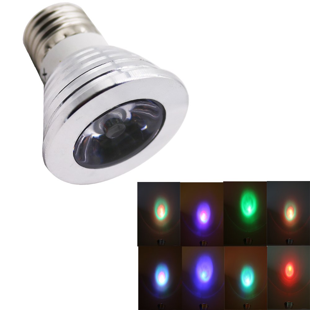 3W Bombilla inteligente E27,Regulable Cambio de Color Bombilla Led con mando,para Hogar, Decoración, Bar, Fiesta (12 Unidad)