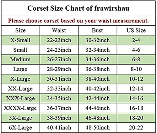 Dames Gothic Bustiers Corsets Satijn Beenkant Lace Up Overbust Bridal Lingerie (Kleur : Red, Size : XXX-Large) - Afbeelding 7