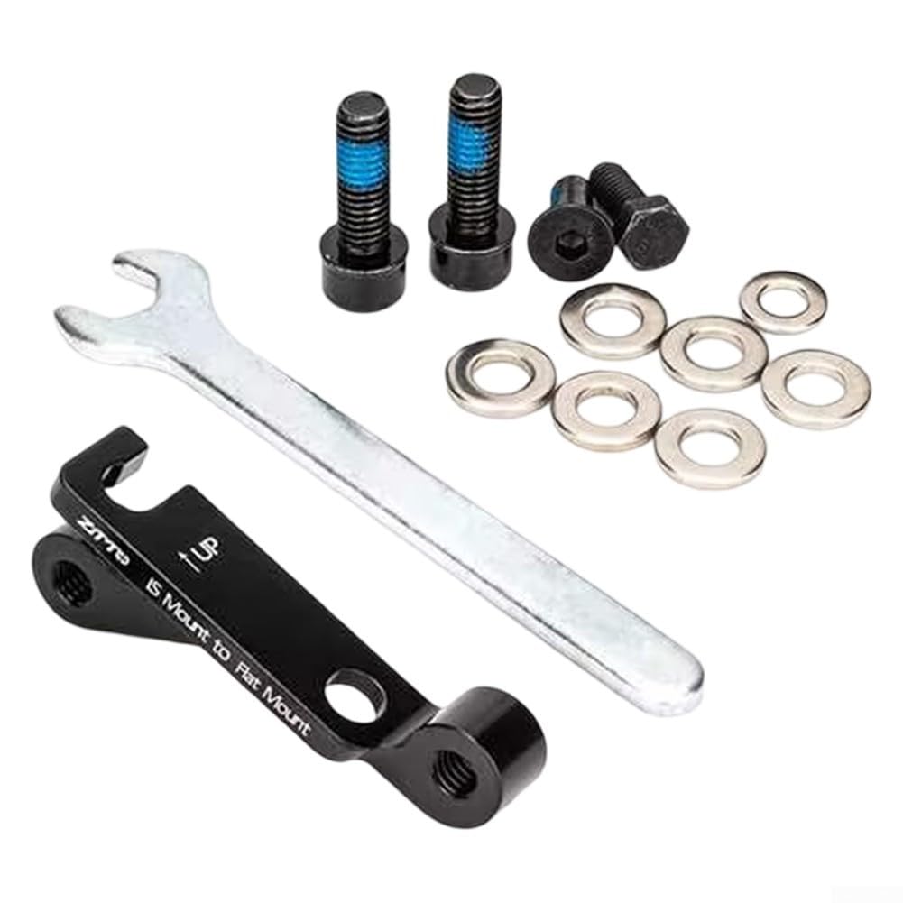 Aluminum Alloy Brake Caliper Mounting Adapters IS to Flat Mount for Bike Disc Brake 160mm/180mm CNC Machined Anodized with Bolts Washer