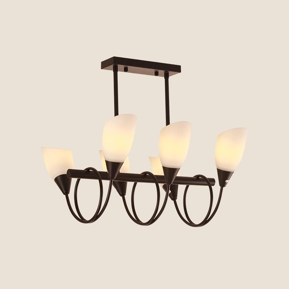 Lustre nordique créatif en fer noir pour illuminer votre cuisine et espace café