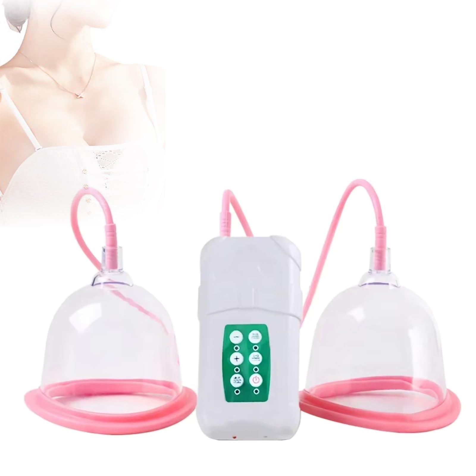 Ensembles de thérapie par ventouses sous Vide, Pompe électrique pour l'augmentation Mammaire, Massage de la Silhouette, Chargement USB, pour Une Poitrine Droite et élastique,D