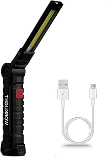 G-Season Multifunctional Rechargeable Cob Work Light Led Inspection Light Folding Car Magnet Flashlight Repair Light Tent Light,for Car Repair, Home Lighting,Camping