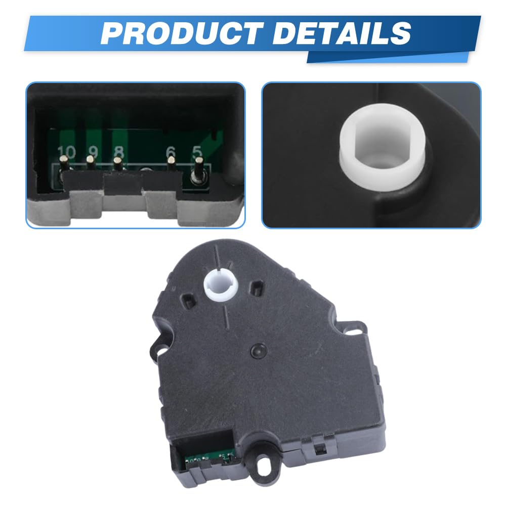 Aktuator mieszacza powietrza HVAC z 5 włącznikami, kompatybilny z Fordem F-150 1997-2003, Fordem E-150 Econoline 1993-2008, Dodge Durango 2011-2015, zastępuje 604-124, 16124952, 89018368