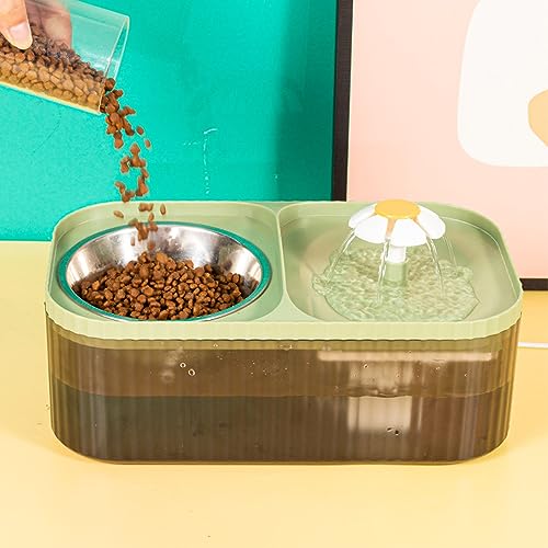Fuente para agua y comedero para gatos y perros 2 en 1 miniatura 7