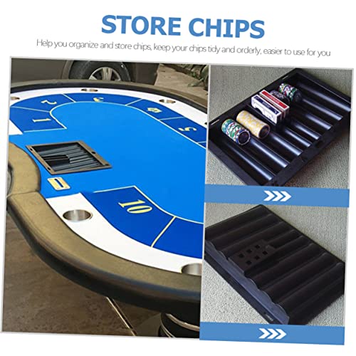 BIUDECO Chip Tray Texas Holdem Desktop Accessories Poker Dealer Chip Tray Table Chip Holder Tray Plastic Poker Chips Tray Table Plastic Chip Tray Plastic Poker Chips Tray Poker Chip Holder