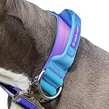 Spark Paws Tactical Dog Collar - Heavy Duty, Premium Quality, Thick and Durable for Large and Medium Dogs - 90s Retro - S - 1.5'