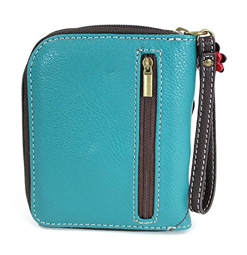 CHALA Zip Around Wallet, Wristlet, 8 Credit Card Slots, Sturdy Pu Leather Blue Mermaid One Size3