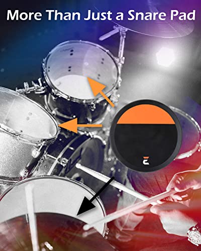 Ehwd 10” Drum Practice Pad, Dual Surface & Mountable, Orange & Black, High-Quality Gum Rubber, Simulate Snare Drum & Tom Drum, Versatile Practice To Light Up Your Muscles. Edge Hardware Design Pd10 #TOP1