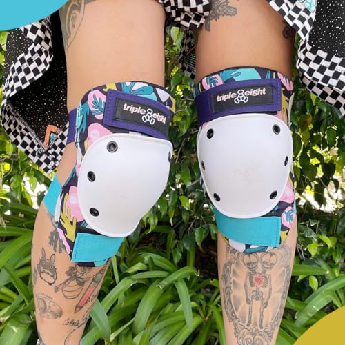 Image of Triple Eight Saver Series Pad Set with Kneesavers, Elbowsavers and Wristsavers, Medium, Floral