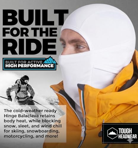Image of Tough Headwear Balaclava Ski Mask - Breathable Face Mask for Men - Flexible Hinge Full Face Cover - Windproof Motorcycle Gear