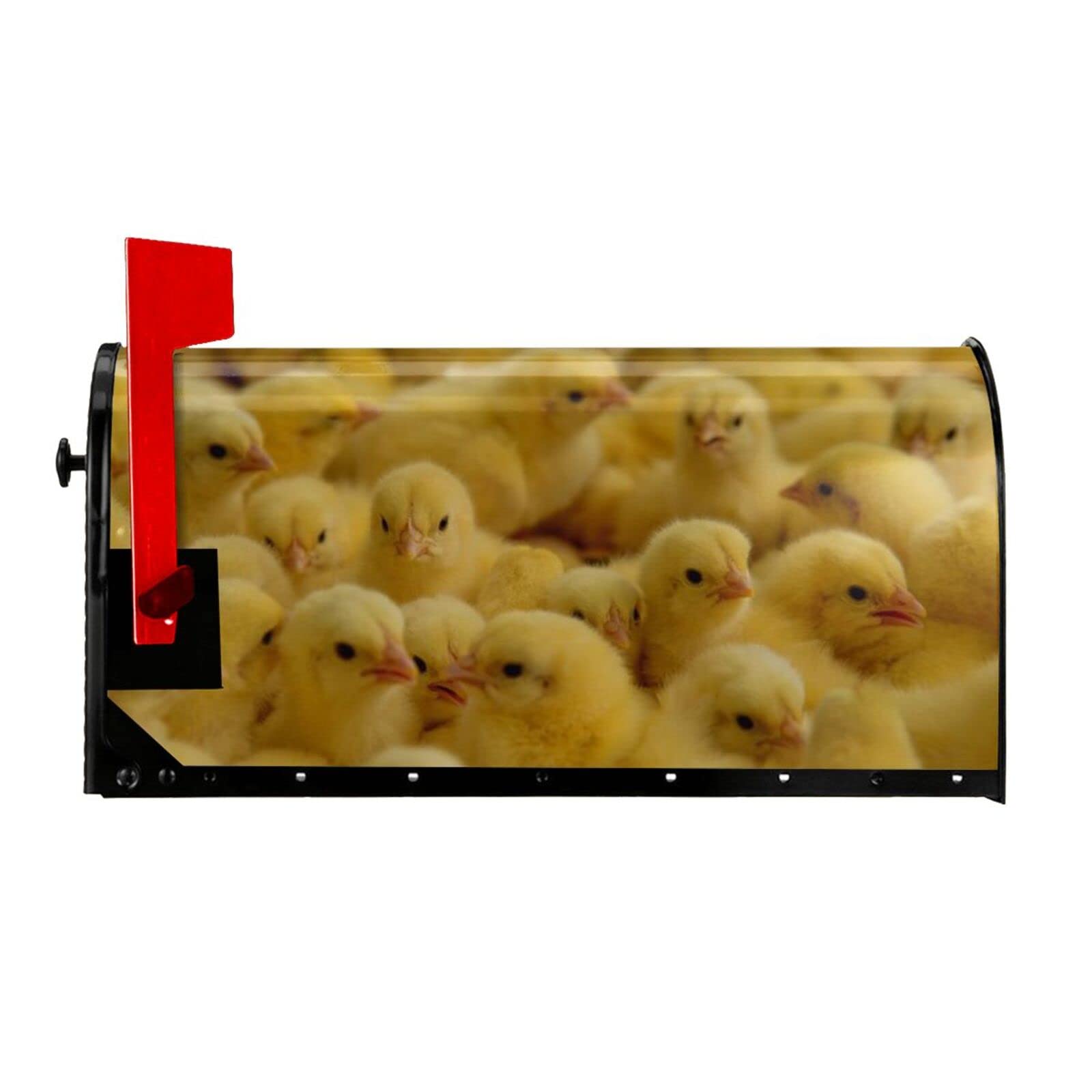 Housse de boîte aux lettres magnétique Little Chickens - Décoration de jardin 64,8x53,3 cm
