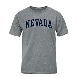 Barnesmith University of Nevada at Reno Wolfpack Short Sleeve Adult Unisex T-Shirt, Classic, Charcoal Grey, Small