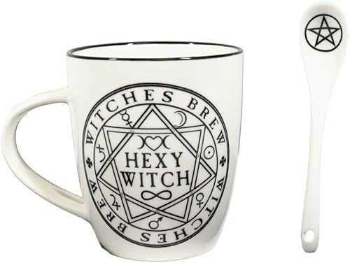 Miniatura 2 de Magical Symbols Pentacles Witches Brew Hexy Witch Coffee Mug and Spoon Set