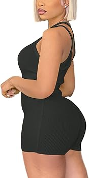 Amazon.com: MVKV Women's One Piece Romper Spaghetti Strap