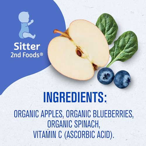 Gerber Stage 2 Organic Apple Blueberry Spinach Puree Pouch, 12-Pack - image 8