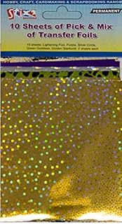 Stix2 10 Sheets of Transfer Foils Pick & Mix Colours Purple Gold Star Silver