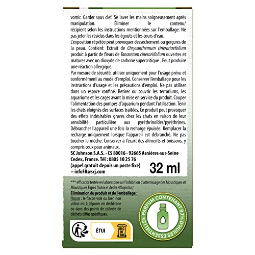 Moustiques Pyrel recharge liquide diffuseur électrique 45 nuits agrumes