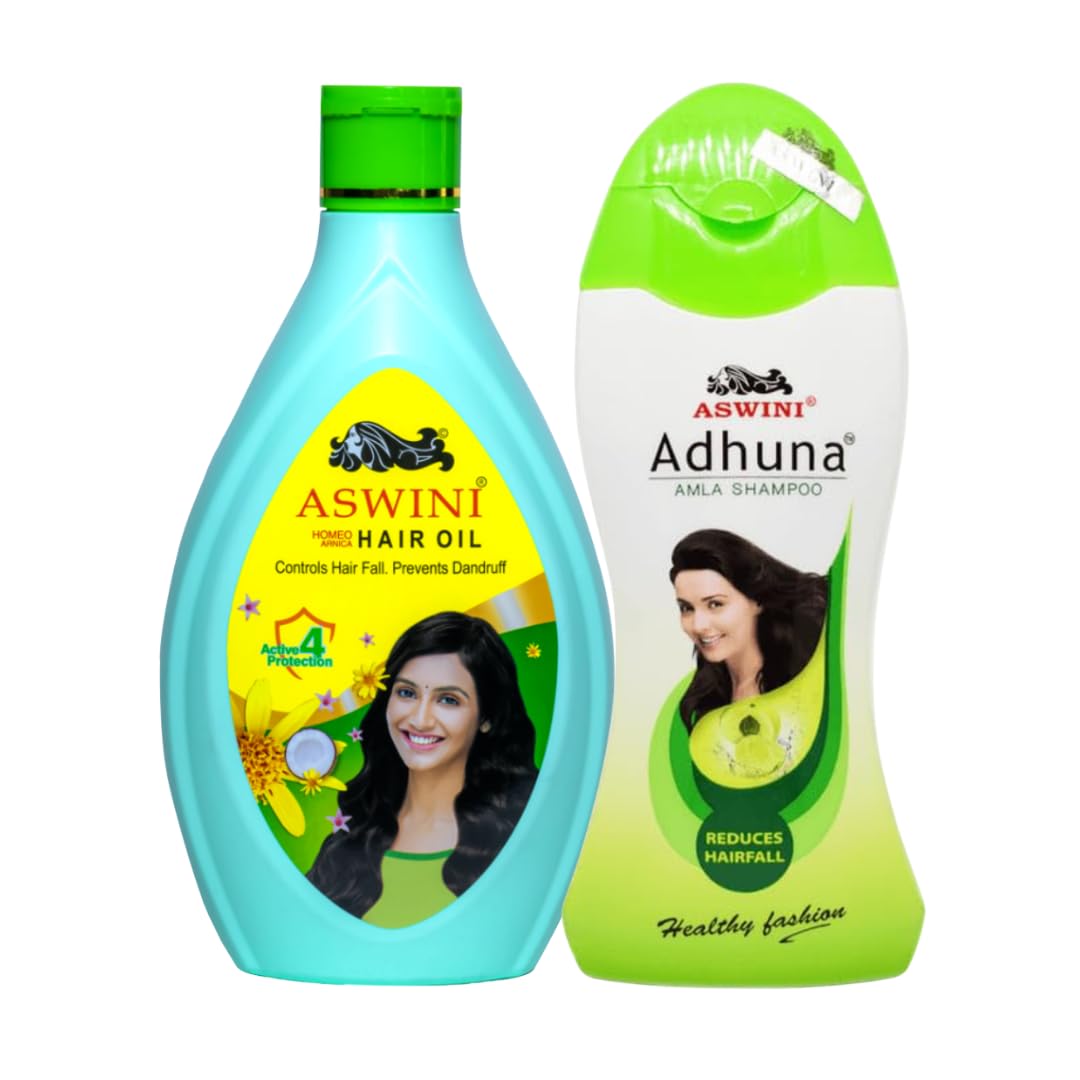 Aswini Complete Hair Care Combo - Amla Strength - Hair Oil 180ml + Amla Shampoo 400ml-image-38