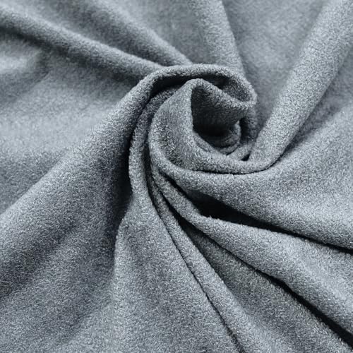 Surf turtle Thick Upholstery Fabric,Plush,Soft and Durable,Cat Scratch Proof for Sofa,Chair,Throw Pillow,Couch Cover Material 36''x60''(Grey, 1 Yards)