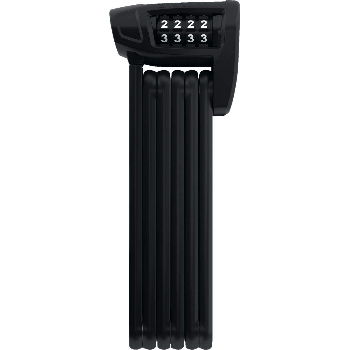 ABUS Antivol pliable Bordo Combo Lite 6150/85 avec sacoche - serrure à combinaison extra-légère en acier spécial - niveau de sécurité 6-85 cm - noir