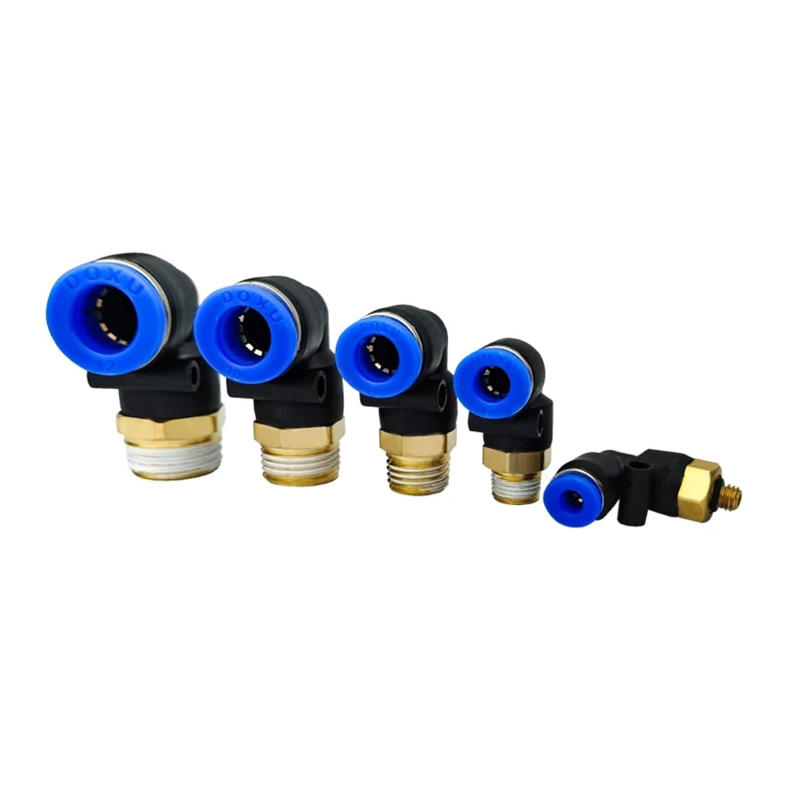 Connettore filettato pneumatico rapido tipo PL, diametro esterno 4, 6, 8, 10 e 12 mm (0,1", 0,25", 1,3 cm), 1 unità (PL4-01)