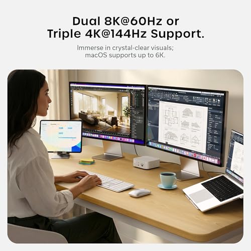 Image of Satechi Certified Thunderbolt 5 Cable, 240W PD, 120Gb /s Data, Dual 8K@60Hz, Triple 4K@144Hz, Braided Thunderbolt 5 /4 /3, Compatible USB-C Cable for iPhone 17, MacBook Air /Pro /Neo, Laptops | 120 Gb /s data, dual 8K /60Hz, triple 4K /144Hz, braided design, fits iPhone 17, MacBook Air /Pro /Neo