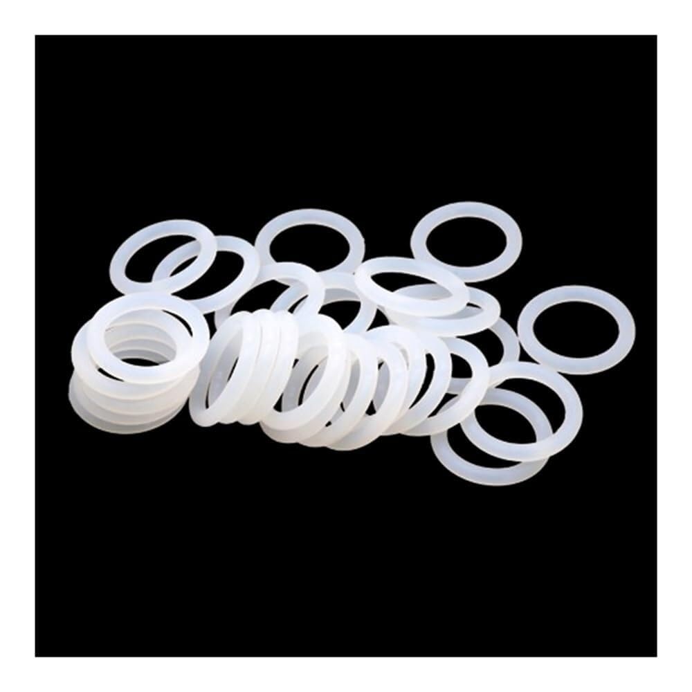 Silikonowe pierścienie uszczelniające O-ringi 100 sztuk VMQ pierścieni O-ring z gumy silikonowej WD 5mm OD 16-150mm wielokolorowy(38mm)