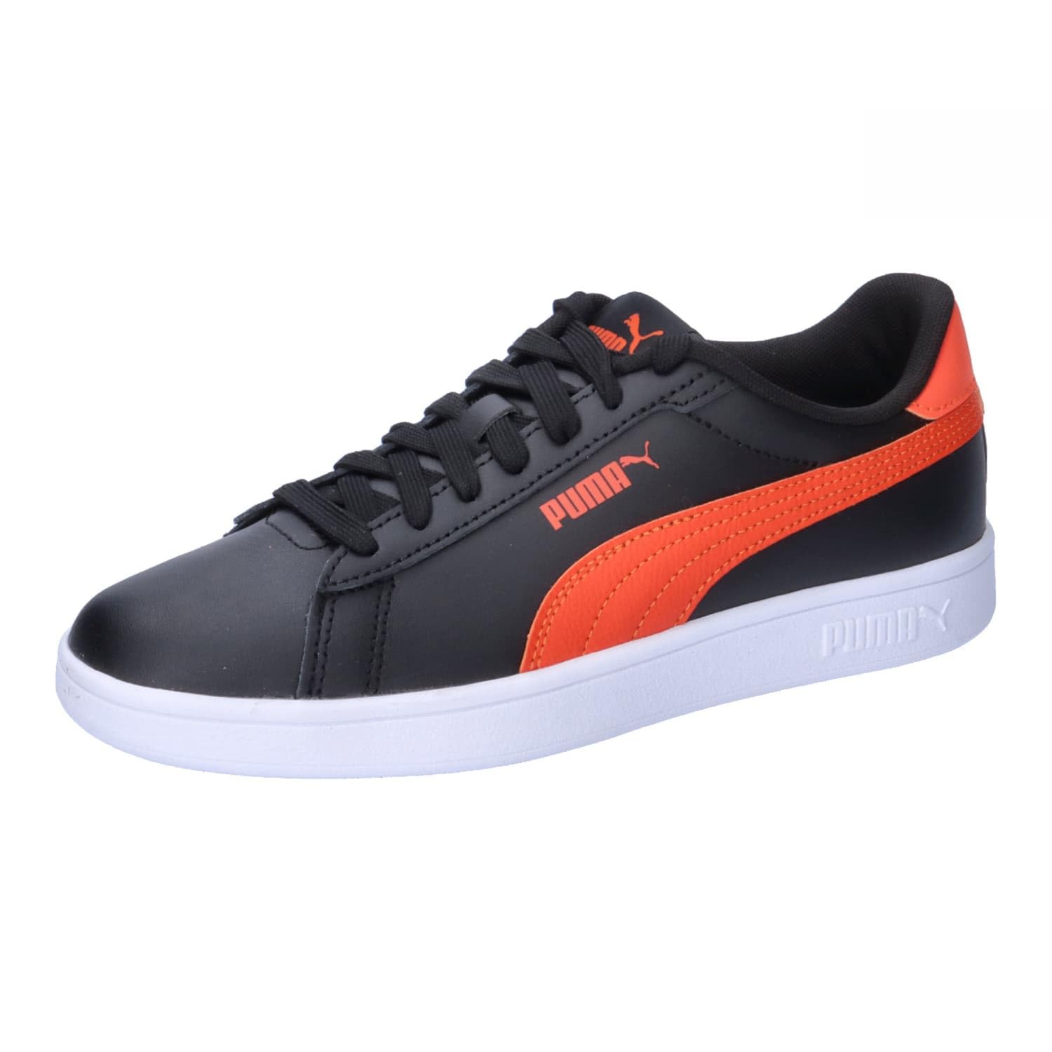 PUMA Smash 3.0 L JR Sneaker, Black-REDMAZING, 4 UK