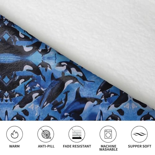 Couverture à capuche oversize orque pour cocooning et soirées d'hiver